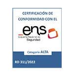 Conformity certificate with the National Security Scheme - High category