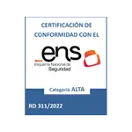 Conformity certificate with the National Security Scheme - High category