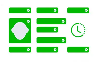 Pantalla con resultados de verificación enviados automáticamente a través de API