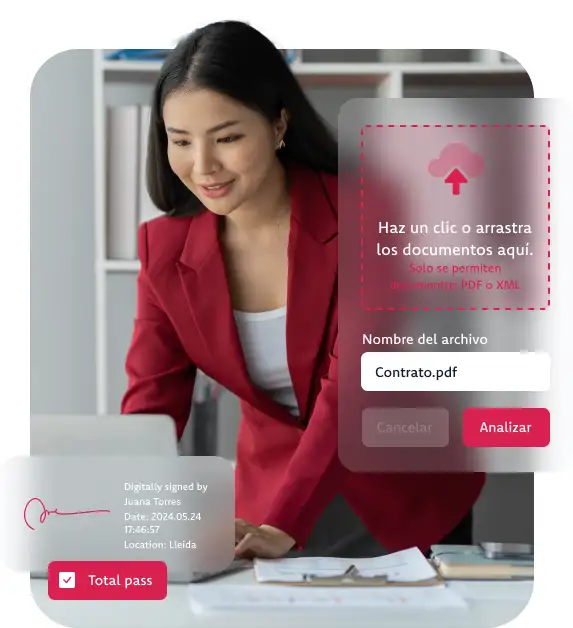 Validación universal de firmas electrónicas y documentos digitales con verificador universal de documentos firmados.