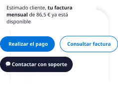 Mensaje RCS con opcion de pago integrado y gestion de facturas