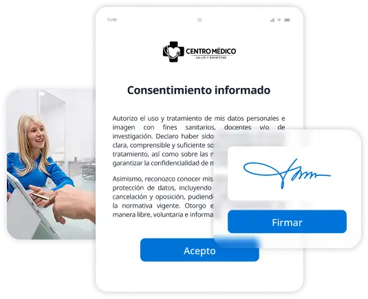 Consentimiento informado digital firmado por un paciente desde el móvil