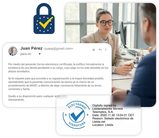 Interfaz de comunicaciones certificadas para enviar email, SMS y WhatsApp con evidencias de entrega y acceso